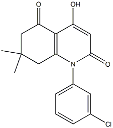 1-(3-chlorophenyl)-4-hydroxy-7,7-dimethyl-7,8-dihydro-2,5(1H,6H)-quinolinedione 구조식 이미지