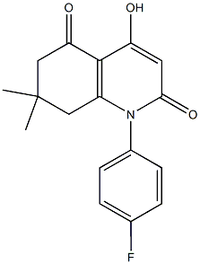 1-(4-fluorophenyl)-4-hydroxy-7,7-dimethyl-7,8-dihydro-2,5(1H,6H)-quinolinedione 구조식 이미지