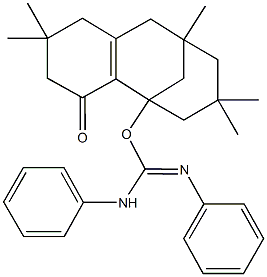 5,5,9,11,11-pentamethyl-3-oxotricyclo[7.3.1.0~2,7~]tridec-2(7)-en-1-yl N,N'-diphenylimidocarbamate Structure