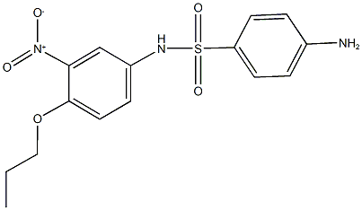 4-amino-N-{3-nitro-4-propoxyphenyl}benzenesulfonamide 구조식 이미지