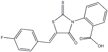 2-[5-(4-fluorobenzylidene)-4-oxo-2-thioxo-1,3-thiazolidin-3-yl]benzoic acid Structure
