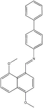 N-[1,1'-biphenyl]-4-yl-N-[(4,8-dimethoxy-1-naphthyl)methylene]amine 구조식 이미지