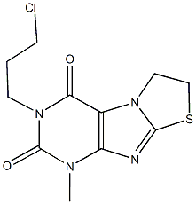 3-(3-chloropropyl)-1-methyl-6,7-dihydro[1,3]thiazolo[2,3-f]purine-2,4(1H,3H)-dione 구조식 이미지