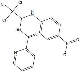 N-(2,2,2-trichloro-1-{4-nitroanilino}ethyl)-2-pyridinecarboxamide Structure