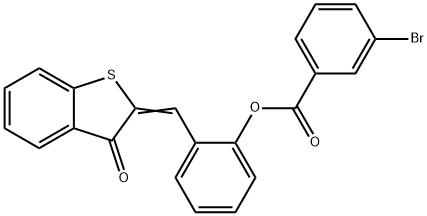 2-[(3-oxo-1-benzothien-2(3H)-ylidene)methyl]phenyl 3-bromobenzoate Structure