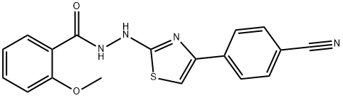 N'-[4-(4-cyanophenyl)-1,3-thiazol-2-yl]-2-methoxybenzohydrazide Structure