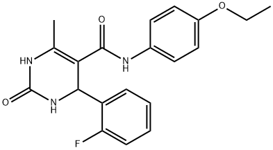 N-(4-ethoxyphenyl)-4-(2-fluorophenyl)-6-methyl-2-oxo-1,2,3,4-tetrahydropyrimidine-5-carboxamide 구조식 이미지