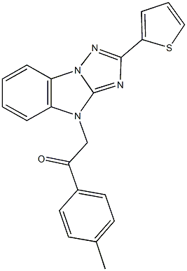 1-(4-methylphenyl)-2-[2-(2-thienyl)-4H-[1,2,4]triazolo[1,5-a]benzimidazol-4-yl]ethanone Structure