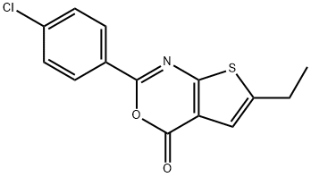 2-(4-chlorophenyl)-6-ethyl-4H-thieno[2,3-d][1,3]oxazin-4-one Structure