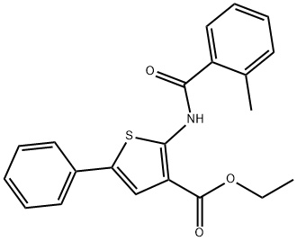 ethyl 2-[(2-methylbenzoyl)amino]-5-phenylthiophene-3-carboxylate Structure