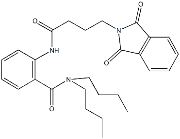 N,N-dibutyl-2-{[4-(1,3-dioxo-1,3-dihydro-2H-isoindol-2-yl)butanoyl]amino}benzamide Structure