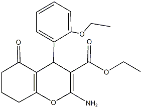 ethyl 2-amino-4-(2-ethoxyphenyl)-5-oxo-5,6,7,8-tetrahydro-4H-chromene-3-carboxylate Structure