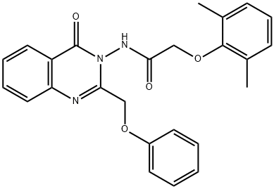 2-(2,6-dimethylphenoxy)-N-(4-oxo-2-(phenoxymethyl)quinazolin-3(4H)-yl)acetamide 구조식 이미지