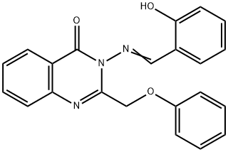 3-[(2-hydroxybenzylidene)amino]-2-(phenoxymethyl)-4(3H)-quinazolinone 구조식 이미지