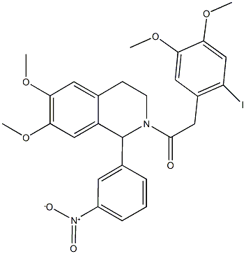 1-{3-nitrophenyl}-2-[(2-iodo-4,5-dimethoxyphenyl)acetyl]-6,7-dimethoxy-1,2,3,4-tetrahydroisoquinoline Structure