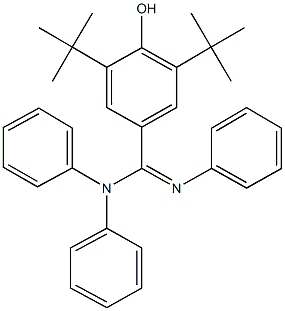 3,5-ditert-butyl-4-hydroxy-N,N,N'-triphenylbenzenecarboximidamide 구조식 이미지