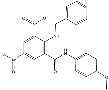 2-(benzylamino)-3,5-bisnitro-N-(4-methoxyphenyl)benzamide Structure