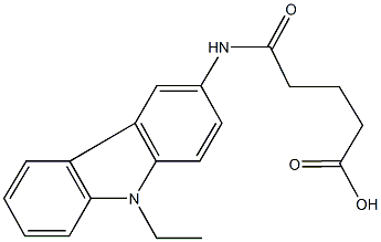 5-[(9-ethyl-9H-carbazol-3-yl)amino]-5-oxopentanoic acid 구조식 이미지
