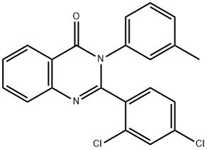 2-(2,4-dichlorophenyl)-3-(3-methylphenyl)-4(3H)-quinazolinone Structure