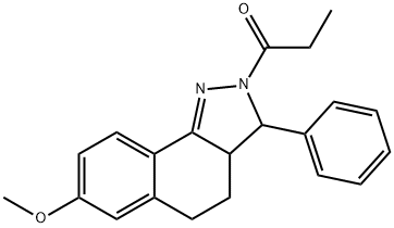 7-methoxy-3-phenyl-2-propionyl-3,3a,4,5-tetrahydro-2H-benzo[g]indazole 구조식 이미지