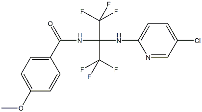 N-[1-[(5-chloropyridin-2-yl)amino]-2,2,2-trifluoro-1-(trifluoromethyl)ethyl]-4-methoxybenzamide Structure