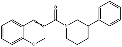 methyl 2-[3-oxo-3-(3-phenyl-1-piperidinyl)-1-propenyl]phenyl ether Structure