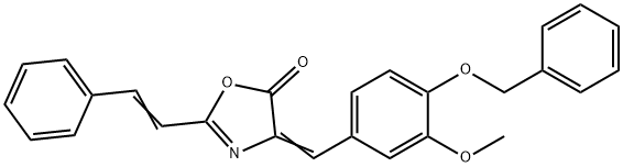 4-[4-(benzyloxy)-3-methoxybenzylidene]-2-(2-phenylvinyl)-1,3-oxazol-5(4H)-one 구조식 이미지