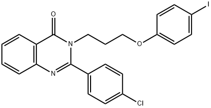 2-(4-chlorophenyl)-3-[3-(4-iodophenoxy)propyl]-4(3H)-quinazolinone Structure