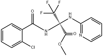 methyl 2-[(2-chlorobenzoyl)amino]-3,3,3-trifluoro-2-(pyridin-2-ylamino)propanoate 구조식 이미지