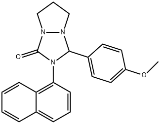 3-(4-methoxyphenyl)-2-(1-naphthyl)tetrahydro-1H,5H-pyrazolo[1,2-a][1,2,4]triazol-1-one 구조식 이미지