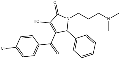 4-(4-chlorobenzoyl)-1-[3-(dimethylamino)propyl]-3-hydroxy-5-phenyl-1,5-dihydro-2H-pyrrol-2-one Structure