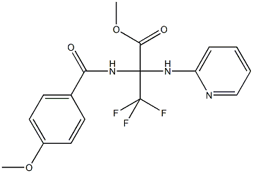 methyl 3,3,3-trifluoro-2-[(4-methoxybenzoyl)amino]-2-(pyridin-2-ylamino)propanoate 구조식 이미지