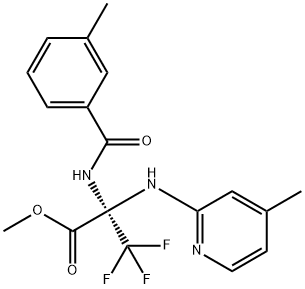 methyl 3,3,3-trifluoro-2-[(3-methylbenzoyl)amino]-2-[(4-methylpyridin-2-yl)amino]propanoate Structure