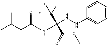methyl 3,3,3-trifluoro-2-[(3-methylbutanoyl)amino]-2-(2-phenylhydrazino)propanoate Structure