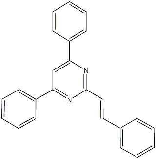 4,6-diphenyl-2-(2-phenylvinyl)pyrimidine Structure