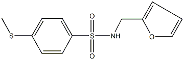 N-(2-furylmethyl)-4-(methylsulfanyl)benzenesulfonamide 구조식 이미지