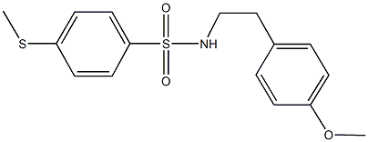 N-[2-(4-methoxyphenyl)ethyl]-4-(methylsulfanyl)benzenesulfonamide Structure