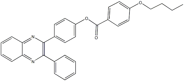 4-(3-phenyl-2-quinoxalinyl)phenyl 4-butoxybenzoate 구조식 이미지