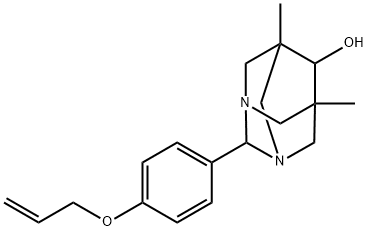 2-[4-(allyloxy)phenyl]-5,7-dimethyl-1,3-diazatricyclo[3.3.1.1~3,7~]decan-6-ol Structure