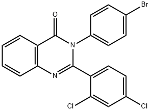 3-(4-bromophenyl)-2-(2,4-dichlorophenyl)quinazolin-4(3H)-one 구조식 이미지