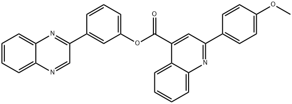 3-(2-quinoxalinyl)phenyl 2-(4-methoxyphenyl)-4-quinolinecarboxylate Structure