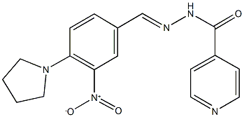 N'-[3-nitro-4-(1-pyrrolidinyl)benzylidene]isonicotinohydrazide Structure