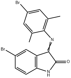 5-bromo-3-[(4-bromo-2,6-dimethylphenyl)imino]-1,3-dihydro-2H-indol-2-one Structure