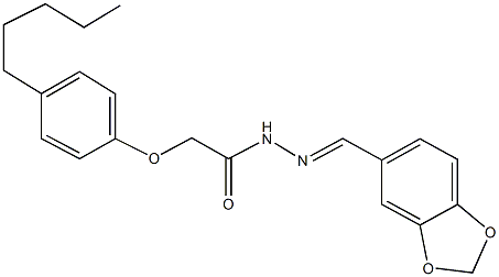 N'-(1,3-benzodioxol-5-ylmethylene)-2-(4-pentylphenoxy)acetohydrazide Structure