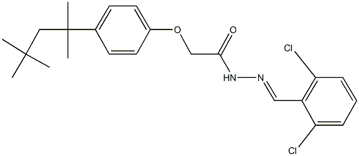 N'-(2,6-dichlorobenzylidene)-2-[4-(1,1,3,3-tetramethylbutyl)phenoxy]acetohydrazide 구조식 이미지