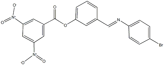 3-{[(4-bromophenyl)imino]methyl}phenyl 3,5-bisnitrobenzoate Structure