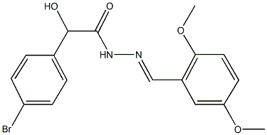 2-(4-bromophenyl)-N'-(2,5-dimethoxybenzylidene)-2-hydroxyacetohydrazide 구조식 이미지