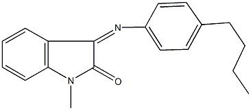 3-[(4-butylphenyl)imino]-1-methyl-1,3-dihydro-2H-indol-2-one Structure