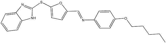 N-{[5-(1H-benzimidazol-2-ylsulfanyl)-2-furyl]methylene}-N-[4-(pentyloxy)phenyl]amine 구조식 이미지