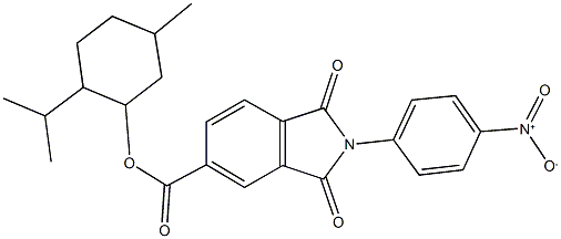 2-isopropyl-5-methylcyclohexyl 2-{4-nitrophenyl}-1,3-dioxo-5-isoindolinecarboxylate Structure